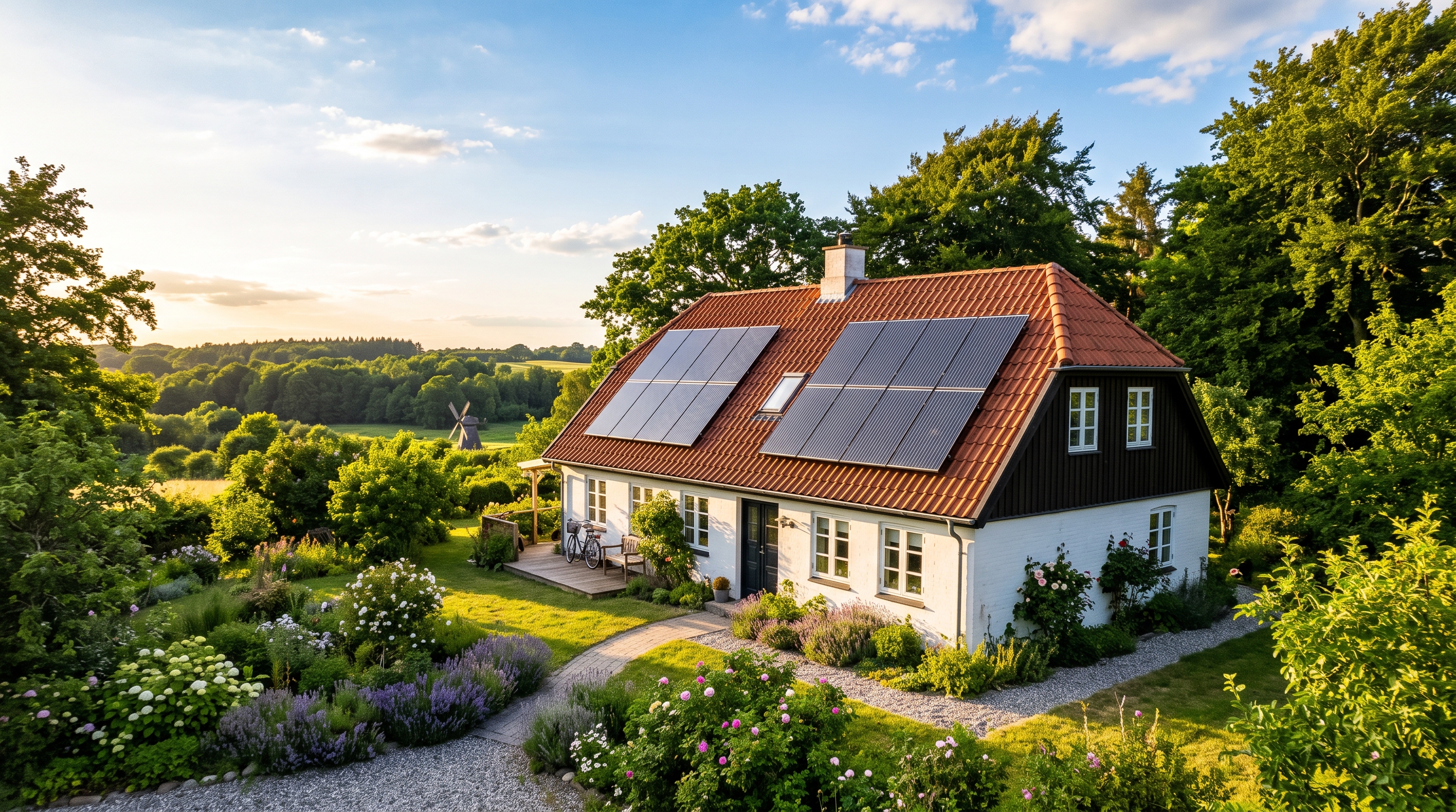 Så meget CO2 sparer solceller: Data for en gennemsnitlig dansk bolig i 2026